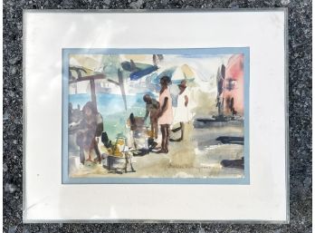 A Vintage Watercolor By Barbara Rumney Hoag