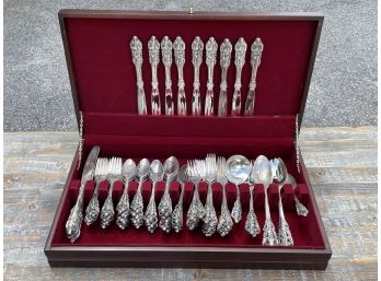 A Vintage Silverplate Flatware Service In Original Box (Service For 10)