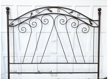 A Large Vintage Iron California King Headboard