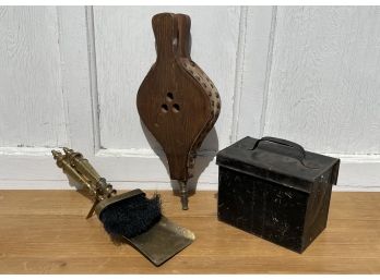 Fireplace Accessories And A Vintage Case