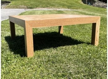 A Vintage Parsons Coffee Table In Wood Grained Formica