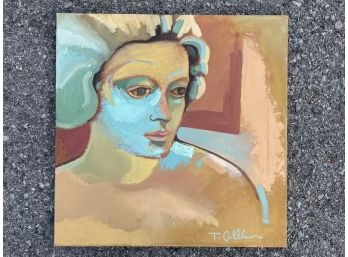 A Vintage Unframed Oil On Canvas, Signed T. Callahan