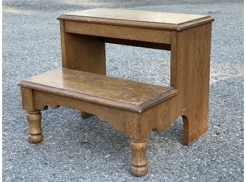 An Antique Oak Step Stool