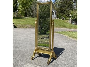 A Gilt Wood Cheval Mirror