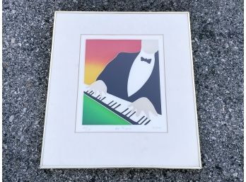 A Vintage Music Themed Print, Signed De Jong