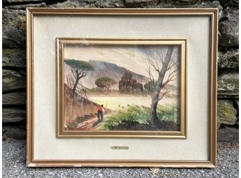 A Framed Oil On Canvas In Impasto Style Signed R. Vitalo