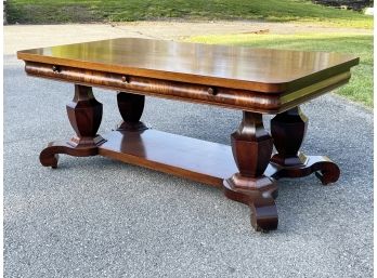 A Massive Vintage Mahogany Dining Table Or Desk By Berkley & Gay