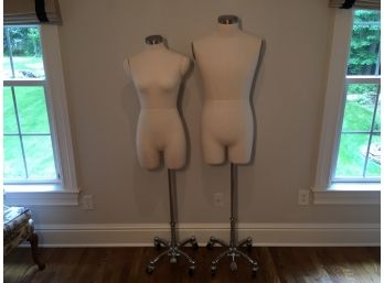 Pair Of His And Her Dress Maker Mannequins
