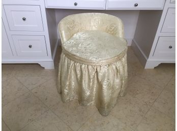 Fabric Draped Swivel Vanity Chair
