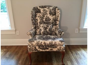 Toile Wing Chair