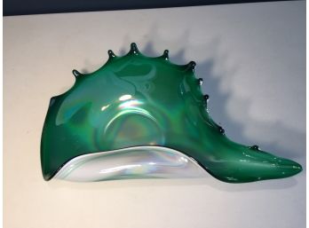 Free Form Translucent Glass Shell Form Bowl