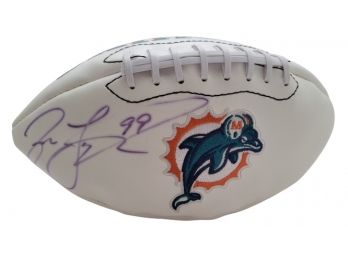 NFL Miami Dolphins Player  Jason Taylor Autographed White Panel Football