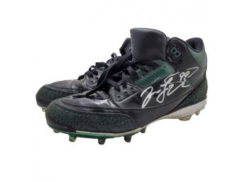 Air Jordan 3 Specially Made For New York Jets Jason Taylor Game Worn Autographed Cleats