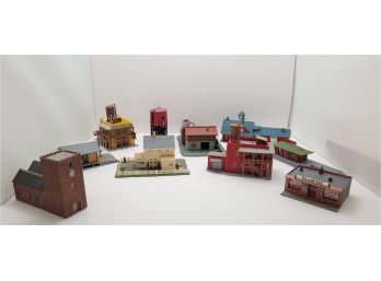 Miniature Model Buildings For Model Train Scenes