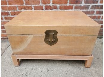 Light Weight Cardboard And Wood Frame Trunk On Stand