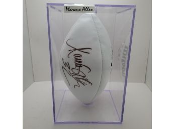 NFL Player Marcus Allen Autographed White Panel Football