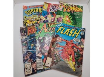 Marvel & DC Comics - X-men, Flash, Superman, The Avengers, Silver Surfer And Super Boy