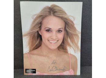 Signed Picture Of Carrie Underwood American Idols 2006 Live Tour