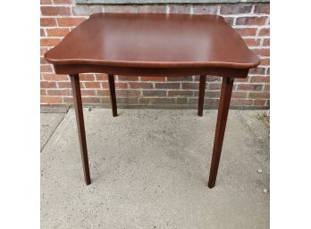 Stammered Cherry Finish Folding Table In Box