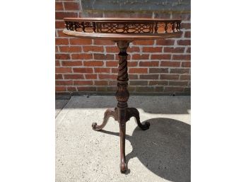 Antique Hand Carved Mahogany Side Table