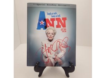 Hand Signed Special Broadway Edition Holland Taylor In Ann