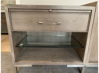 Vanguard Antique Grey Distressed Wooden Open Drawer