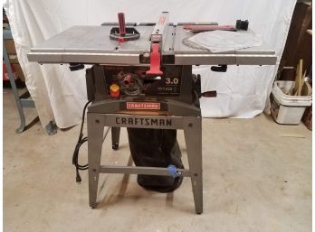 Craftsman 10-inch Table Saw With Stand, Extra Blades, Dust Bag, Fence, Pusher