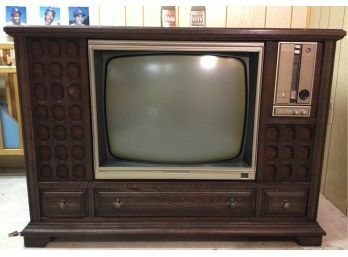 Vintage Zenith Console Television Including Two Remotes