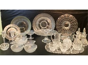 Crystal & Glass Platters, Pedestal Cake Stand, Candle Holders & More