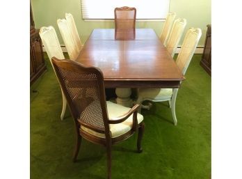 White Furniture Company, French Provincial Dining Room Table & Eight Chairs