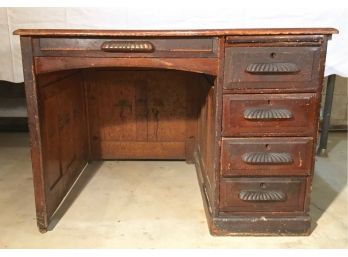 Antique A. Cutler & Son Desk Factory Teachers Desk