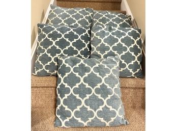 5 Slate Blue Throw Pillows