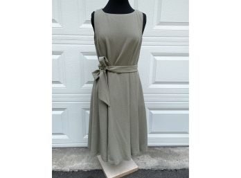 Women's Anne Klein Sage Green Dress With Wrap Belt, Size 12