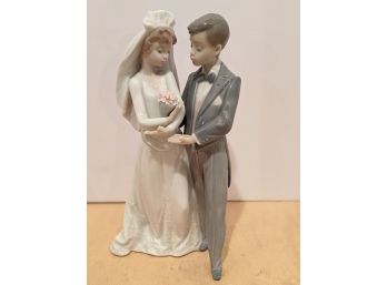 Lladro 4808 Porcelain Figurines Of Wedding Husband And Bride