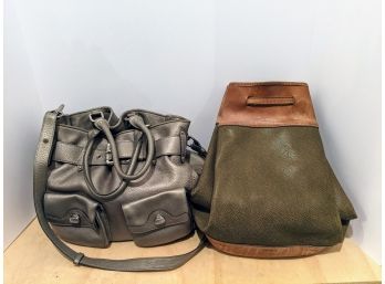 Lot Of 2 Vintage Designer Handbags One Cole Hahn, The Second Label Is Jean Charles De Castlebajac