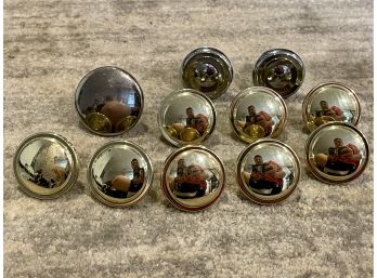 Lot Of 11 Assorted Knobs Gold And Silver Color