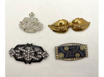 Some Vintage Enamel & Rhinestone Decorative Pins