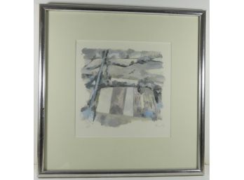 Howard Knotts Original Signed, Framed, Matted Oil Painting - November Hawkscape - 1982 (Hawkscape #18)