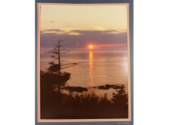 16' X 20' Matted & Signed Photograph (Nancy Stanich) - ISLAND SUNSET