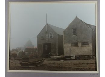 16' X 20' Matted & Signed Photograph (Nancy Stanich) - FISH HOUSES IN THE FOG