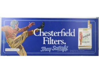 VINTAGE NYC Subway - Advertising Sign - New Chesterfield Filters Cigarettes (Plastic So It Can Be Back Lit)