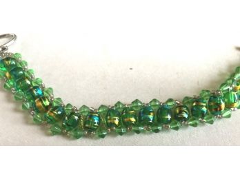 Bright & Cheery Greens & Gold Bracelet