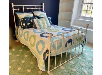 Cast Metal Double Bed Headboard, Footboard And Platform