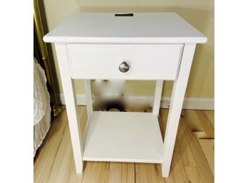 Casual Home Small Two Tier Single Drawer Side Table With Built In Four Port USB Charger