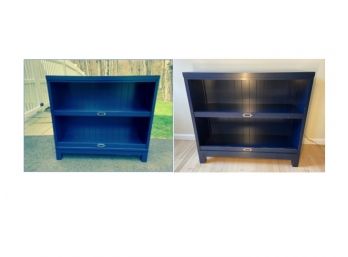 Two Matching Pottery Barn Kids School House Book Shelves In Navy Blue