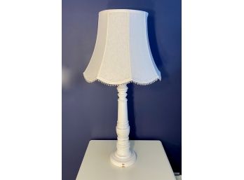 Pottery Barn Tall Turned Wood Table Lamp