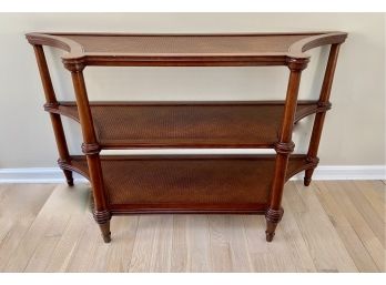 Ethan Allen Three Tier Open Console Table