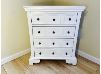 Home Meridian Distressed White Four Drawer Small Chest