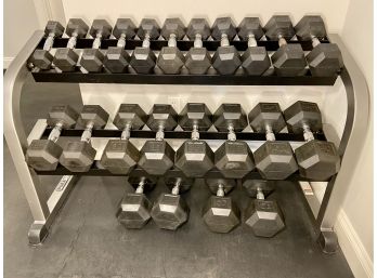 Para Body Weight Rack With 585 Pounds Of CAP Hex Dumbbells