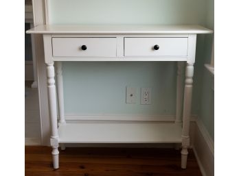 Country Farmhouse Style Console Table W Storage Drawers & Shelf